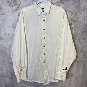 Brooks & Dunn Panhandle Slim Button Up Shirt Mens XL White Long Sleeve Western
